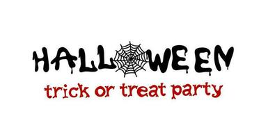 Halloween. Trick or treat party design in urban graffiti style with spiderweb vector