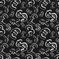 Seamless pattern with money signs vector