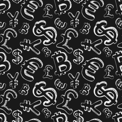 Seamless pattern with money signs