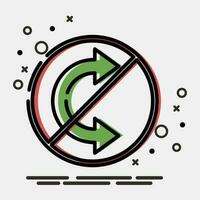 Icon do not roll. Packaging symbol elements. Icons in MBE style. Good for prints, posters, logo, product packaging, sign, expedition, etc. vector