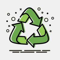 Icon recycled package. Packaging symbol elements. Icons in MBE style. Good for prints, posters, logo, product packaging, sign, expedition, etc. vector