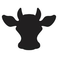vaca cabeza vector icono diseño. granja animal plano icono.