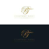 PT initials vector logo design. Letters P and T logotype. Initial monogram.