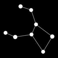 Crater constellation map. Vector illustration.