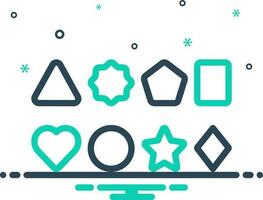 mix icon for shapes vector