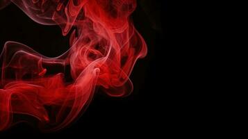 Red smoke on black background. Abstract colorful smoke on black background. photo