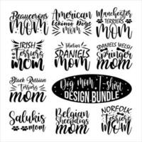 Dog mom quotes T shirt design Bundle vector