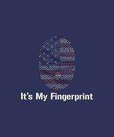 It's My Fingerprint, USA Vintage American Gifts US Flag fingerprint shirt print design vector