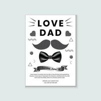 Love Dad Poster Design Vector Template