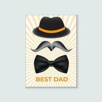 Best Dad Poster Template Vector Design.