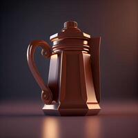 Coffee pot on dark background. illustration. Eps 10, Image photo