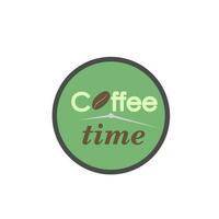 Coffee time logo design template. Vector illustration of watch for coffee shop, bakery, hot drink cafe, coffee point.