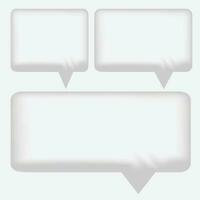 Collection Speech bubbles Chat dialogue bubble text. Modern Realistic 3d design. The set is isolated. vector illustration