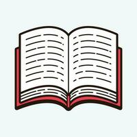 Open Book School Supply Icon Vector