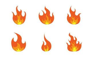 fire logo icon bundle flame vector