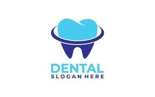 Medical dental teeth orthodontic logo design vector template