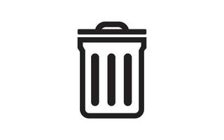 Trash bin. Vector isolated icons. trash dusbin sign icon isolated elements vector template
