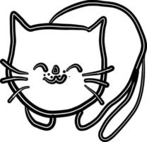 Cat black illustration. vector