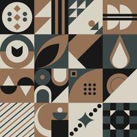 Abstract geometric pattern design in retro style. Vector illustration.