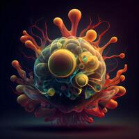 Virus abstract background. 3D rendering, 3D illustration., Image photo