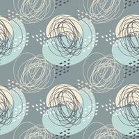 Pattern gray abstract boho style, doodle drawn. vector