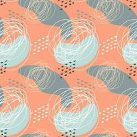 Pattern doodle abstract boho style. vector
