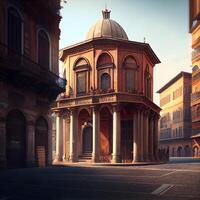 Ancient city of Istanbul. 3D render. Illustration. Vintage style., Image photo