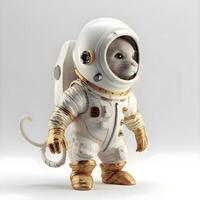 3D rendering of a cute little alien isolated on white background., Image photo