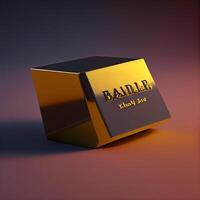 golden box for black friday sale, 3d render illustration, Image photo