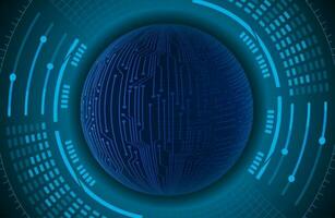 Modern Holographic Globe on Technology Background vector