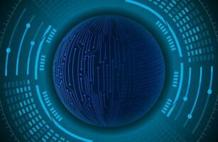 Modern Holographic Globe on Technology Background vector