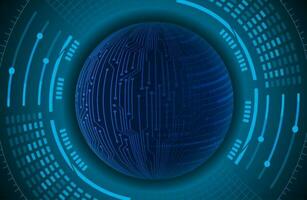 Modern Holographic Globe on Technology Background vector