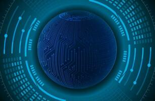 Modern Holographic Globe on Technology Background vector