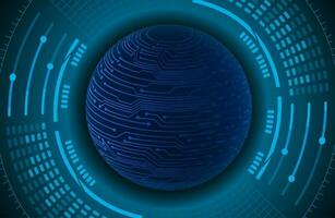 Modern Holographic Globe on Technology Background vector