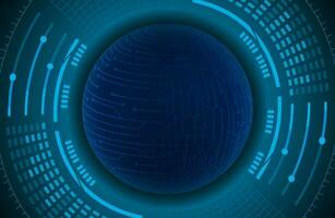 Modern Holographic Globe on Technology Background vector
