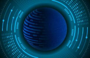 Modern Holographic Globe on Technology Background vector