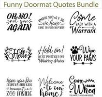 Funny Doormat Quotes Bundle vector