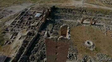 Drone shot of historical ruins video