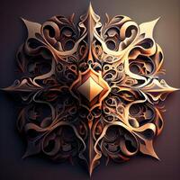 3D illustration of abstract geometric composition, computer generated fractal design., Image photo