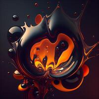 3d illustration of abstract fractal, digital artwork for creative graphic design, Image photo