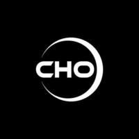 CHO letter logo design in illustration. Vector logo, calligraphy designs for logo, Poster, Invitation, etc.