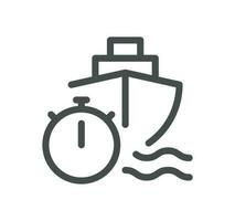 Logistics related icon outline and linear vector. vector