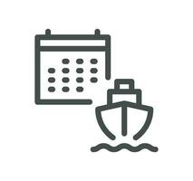 Logistics related icon outline and linear vector. vector