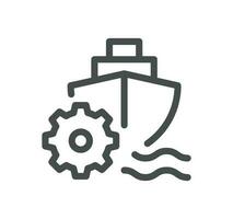 Logistics related icon outline and linear vector. vector