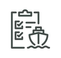 Logistics related icon outline and linear vector. vector