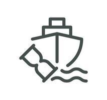 Logistics related icon outline and linear vector. vector