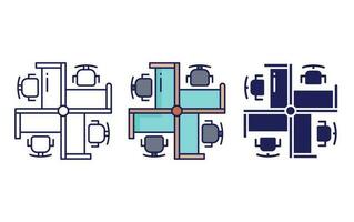 Office cubicle vector icon