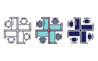 Office cubicle vector icon