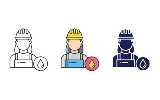 Woman Worker vector icon