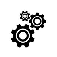 Gear icon vector in flat style. Settings concept